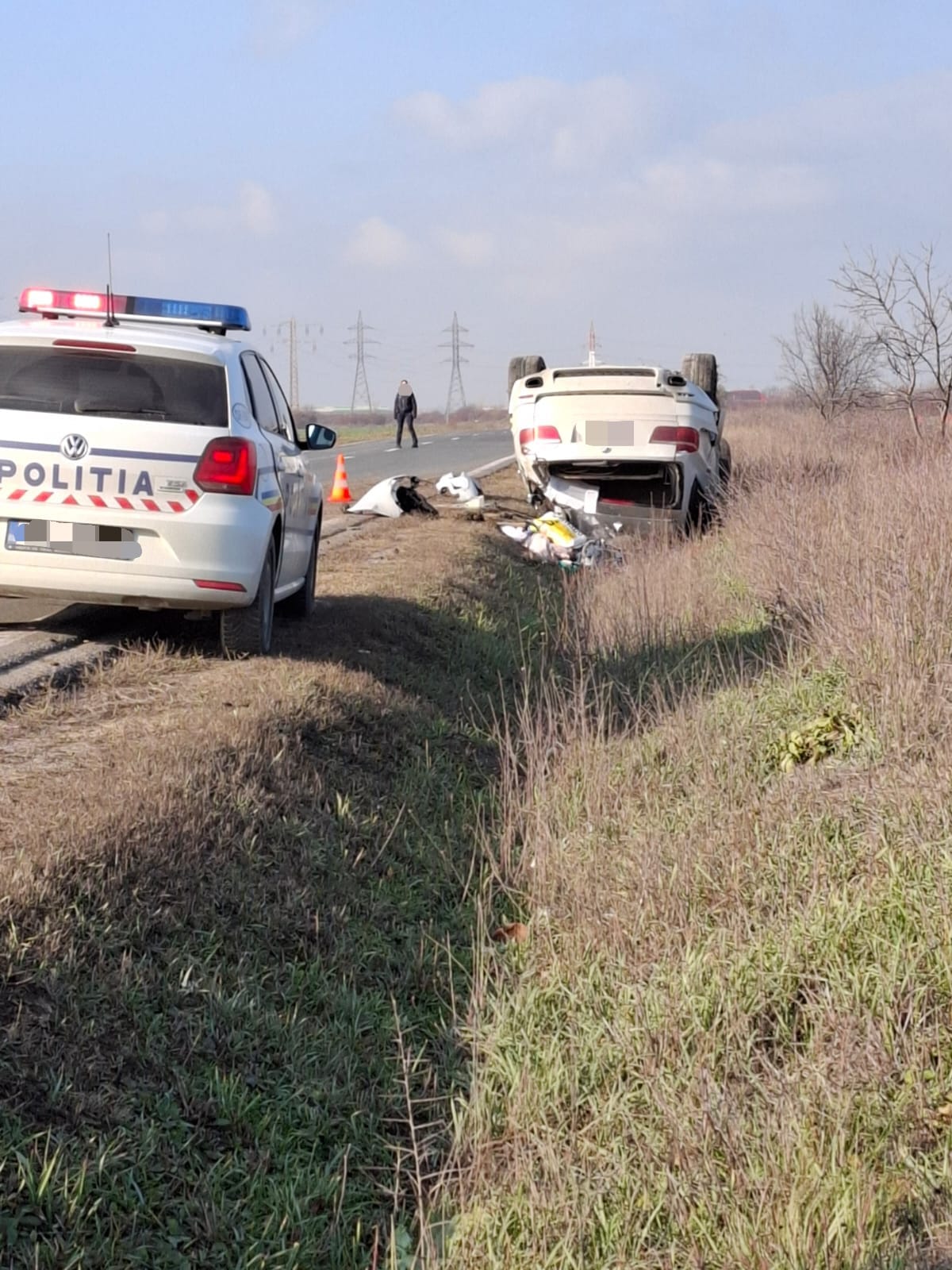 Accident grav la Bălteni: Patru răniți