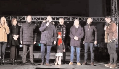 Bradul de Crăciun aprins la Târgoviște