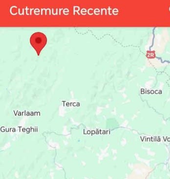 Cutremur în Vrancea, simțit în sud-est