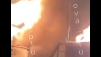 Depozit de petrol rusesc, în flăcări