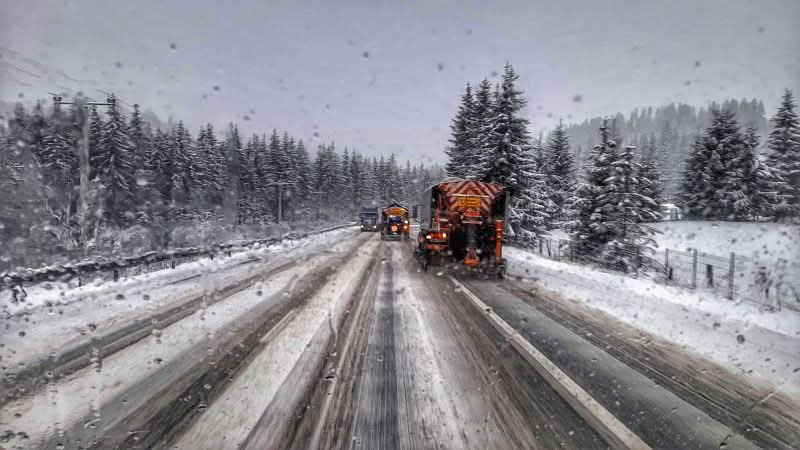 Ploi și lapoviță în județul Dâmbovița