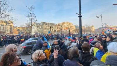 Protest al susținătorilor lui Călin Georgescu