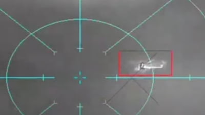 Ucrainenii distrug un elicopter rusesc cu drona