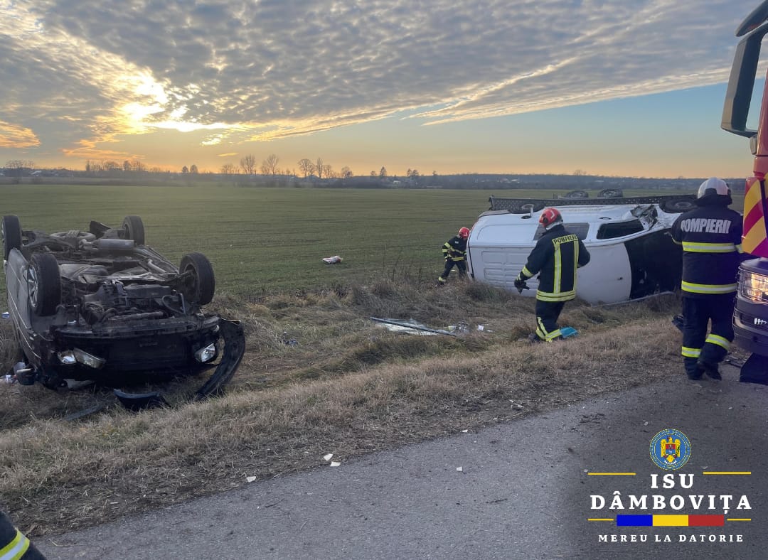 Accident pe A1, trei răniți la spital