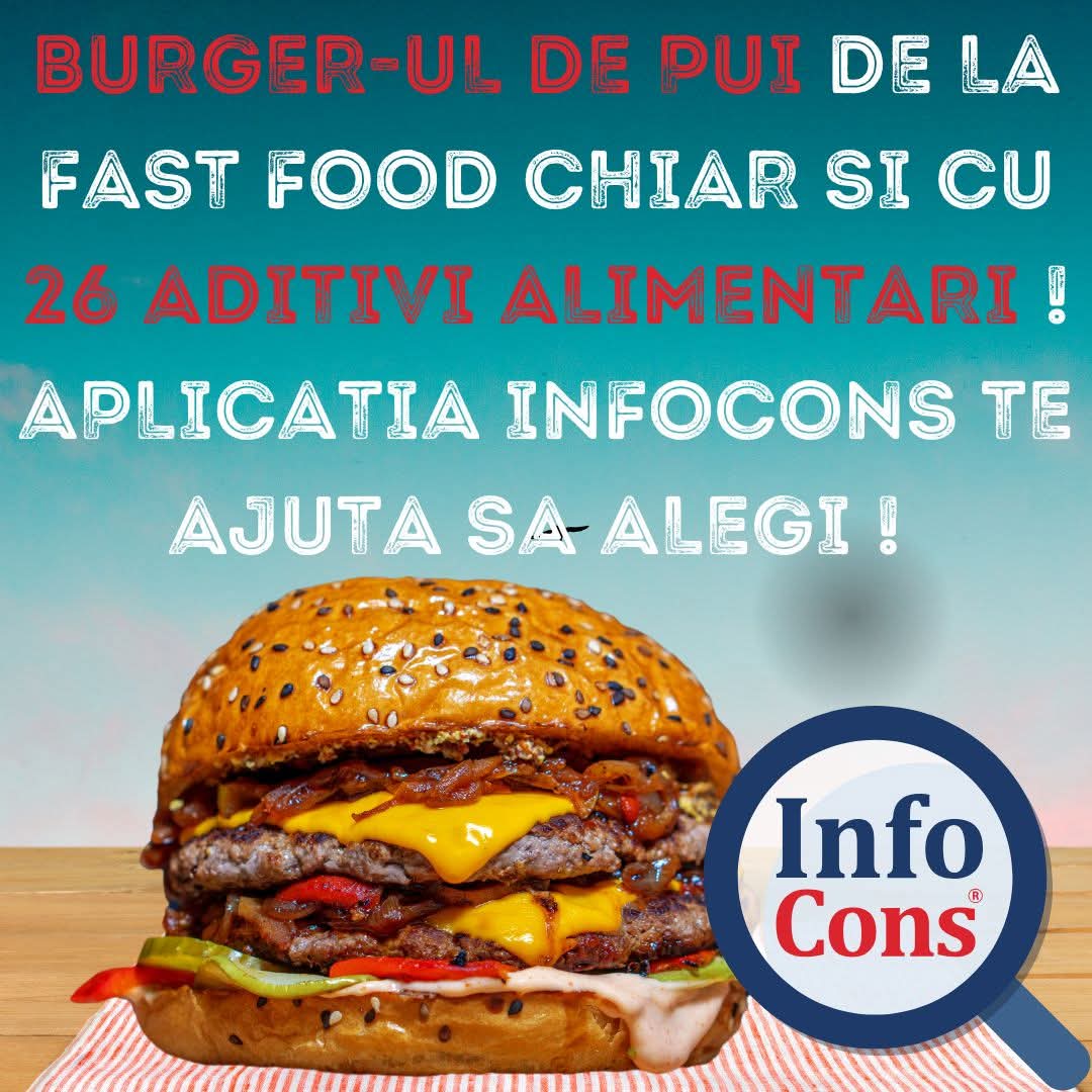 Aditivi și grăsimi în burgerii de pui