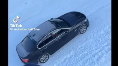 BMW pe pârtie: liber linii de tramvai