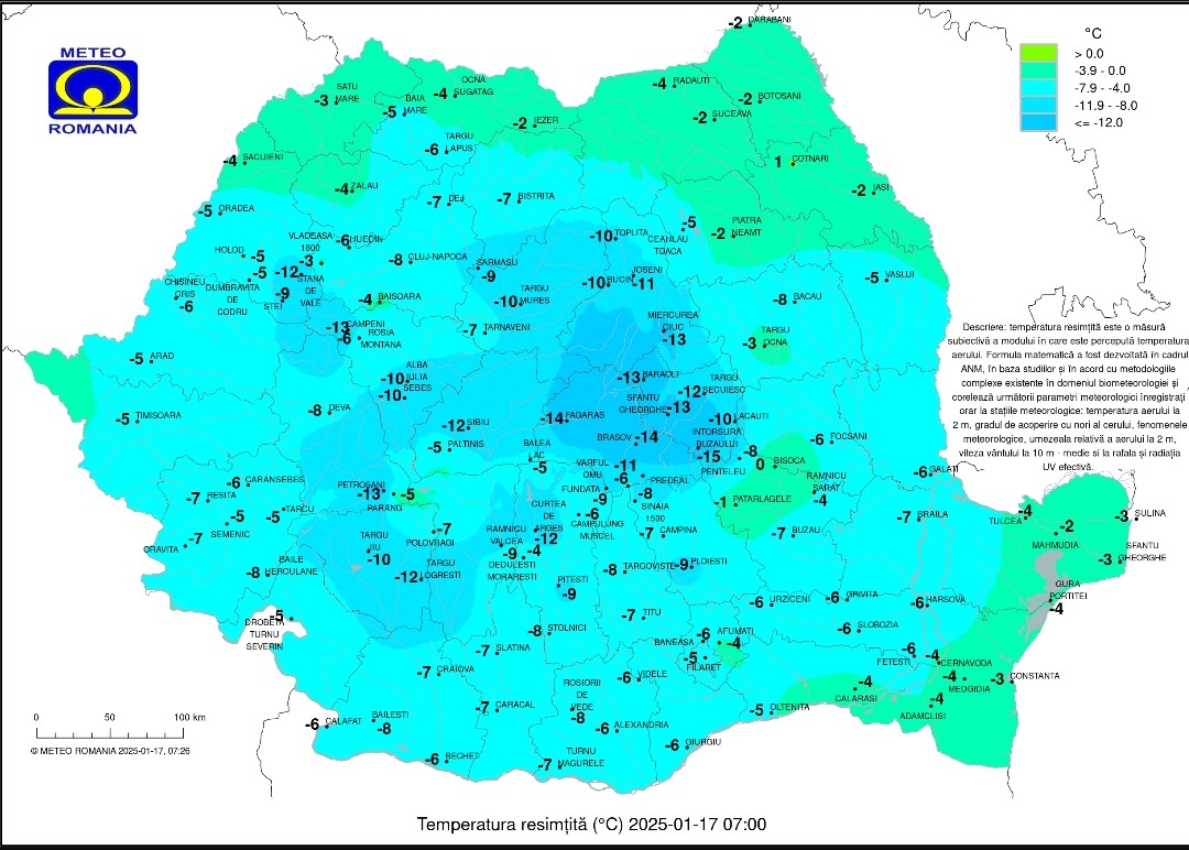 Dimineață geros la Târgoviște: -8 grade