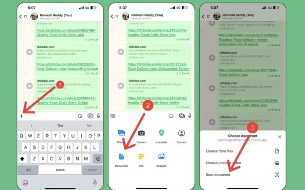 Funcția WhatsApp pentru scanarea documentelor!