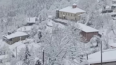 Grecia acoperită de zăpadă VIDEO