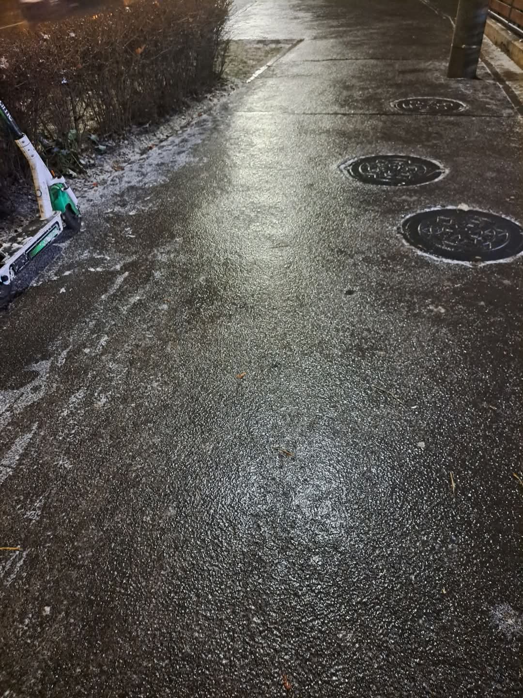 Ploaie înghețată, condiții periculoase