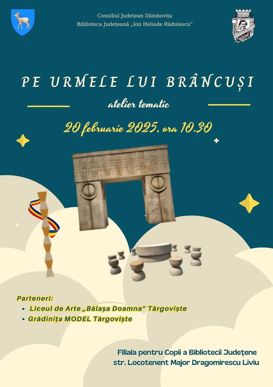 Atelier pentru preșcolari: „Pe urmele lui Brâncuși”