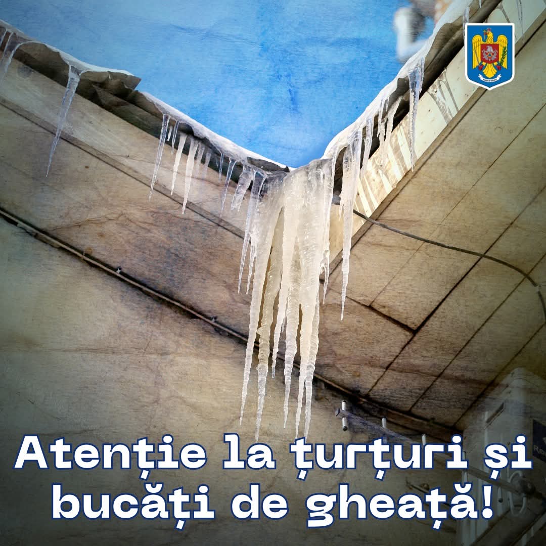 Atenție la pericolele de pe acoperișuri!