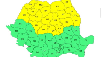 Cod galben de ger: -16°C în țară!