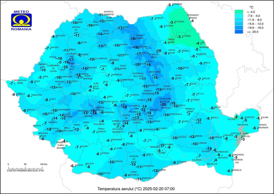 Iarnă autentică: Ger persistent și recorduri!
