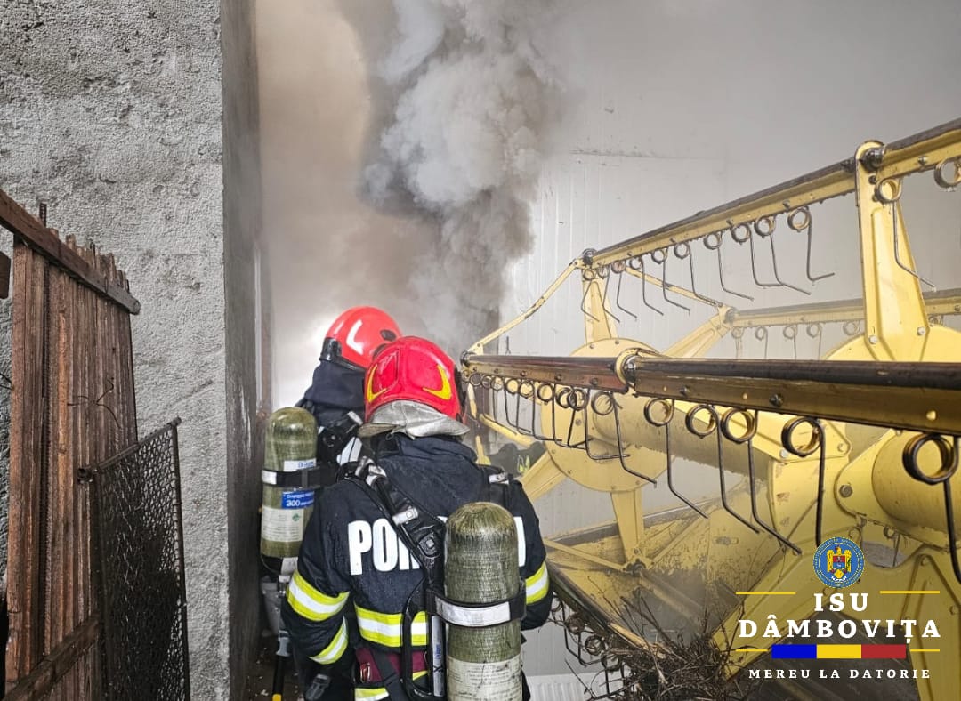 Incendiu în Ulmi, intervenție a pompierilor