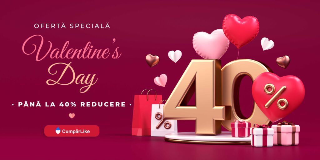 Reduceri de până la 40% de Valentine's Day