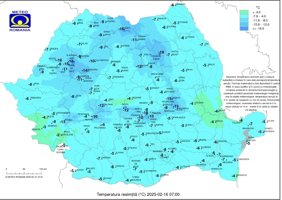Târgoviște: Ger și ninsori slabe