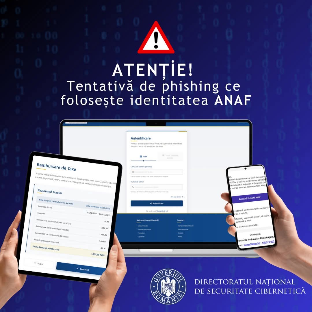 Atenție! Tentativă de phishing ANAF