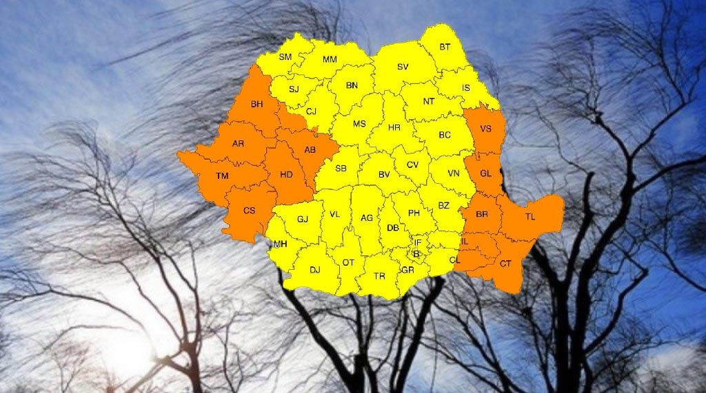 Cod galben de vânt și vijelii în Dâmbovița