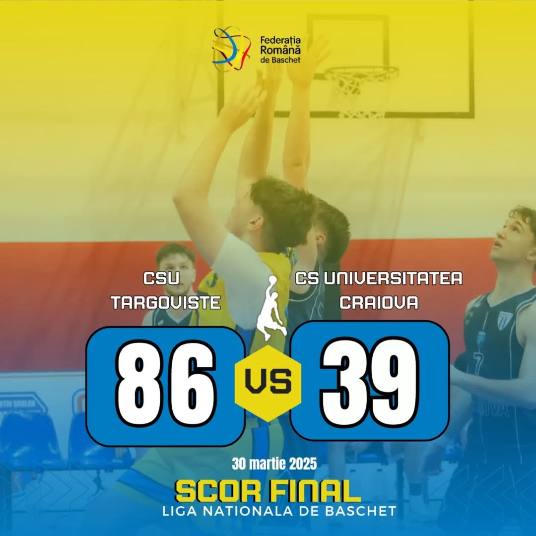 CS Universitar Târgoviște câștigă strălucitor 86-39