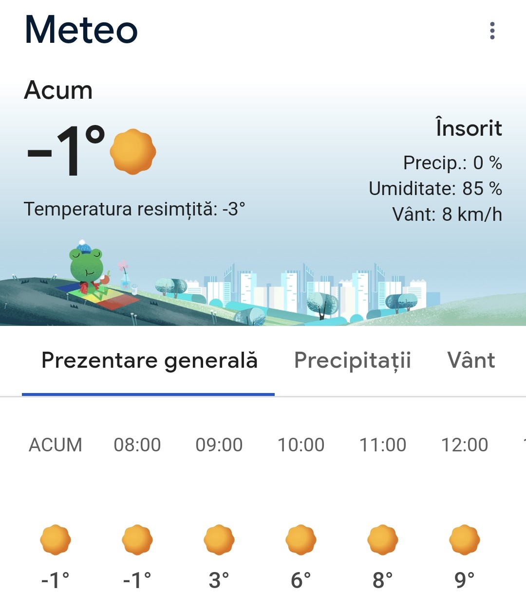 Prognoza meteo: maxime între 6 și 9 grade