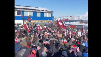 Protest anti-american în Groenlanda