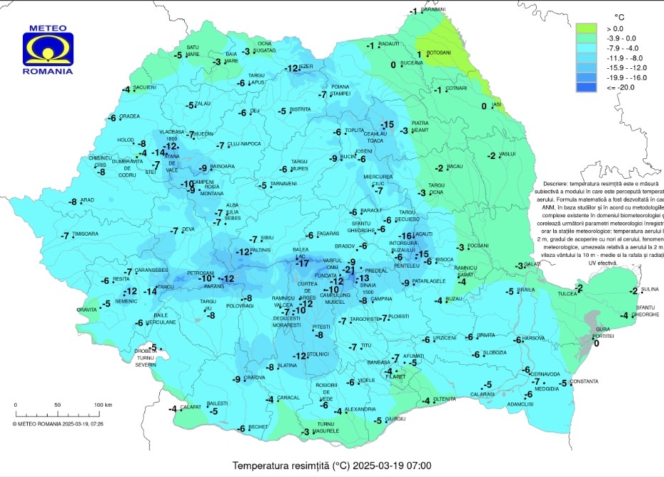 Răcire bruscă și ger în Dâmbovița până pe 20 martie