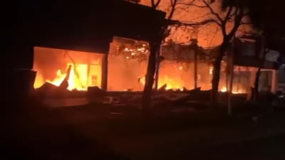Sediul Romstal din Odesa, în flăcări VIDEO
