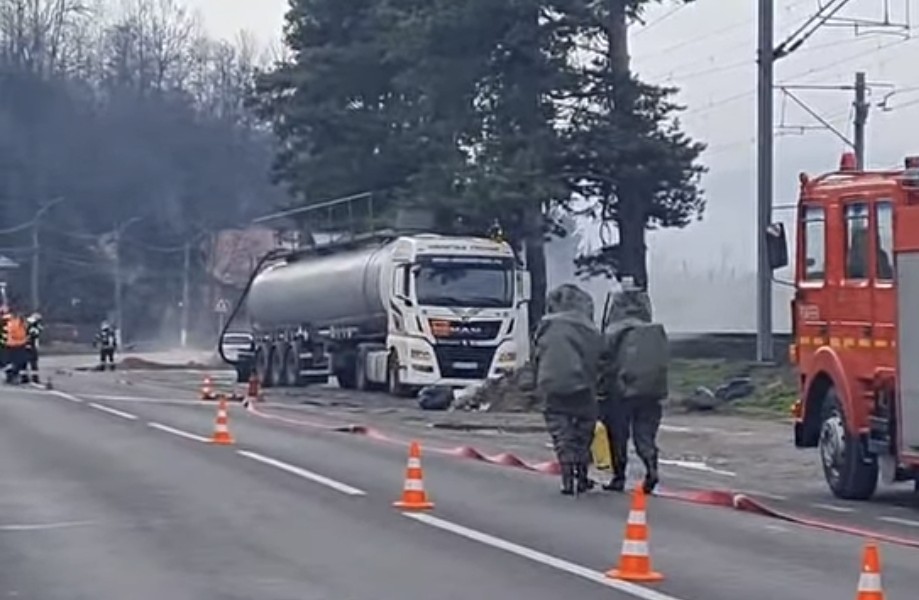 Trafic oprit pe DN1 la Comarnic