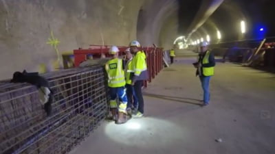 Tunelul de pe Autostrada Sibiu - Pitești avansează