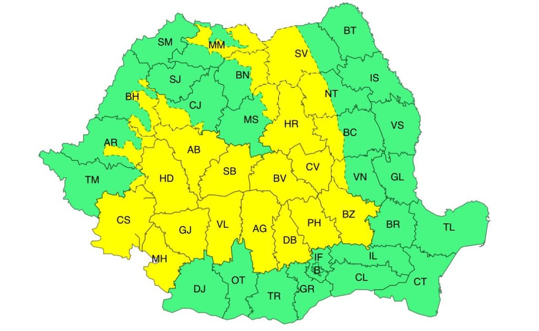Alertă din cauza instabilității atmosferice