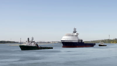 Nava eșuată pe Canalul Sulina, anchetă în curs