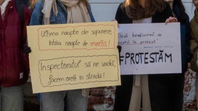 Protest la Timișoara: Elevi refuză orele