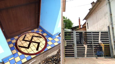 Român întors din SUA își decorează casa cu simboluri naziste