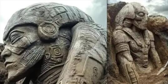 Statui gigantice jos nisipurile Egiptului