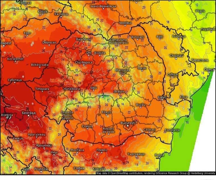 Val de căldură și praf saharian în țară