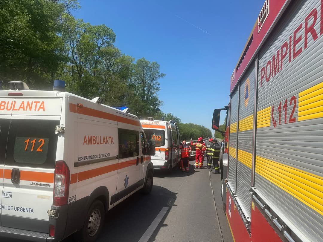 Accident grav pe DN71, cinci răniți