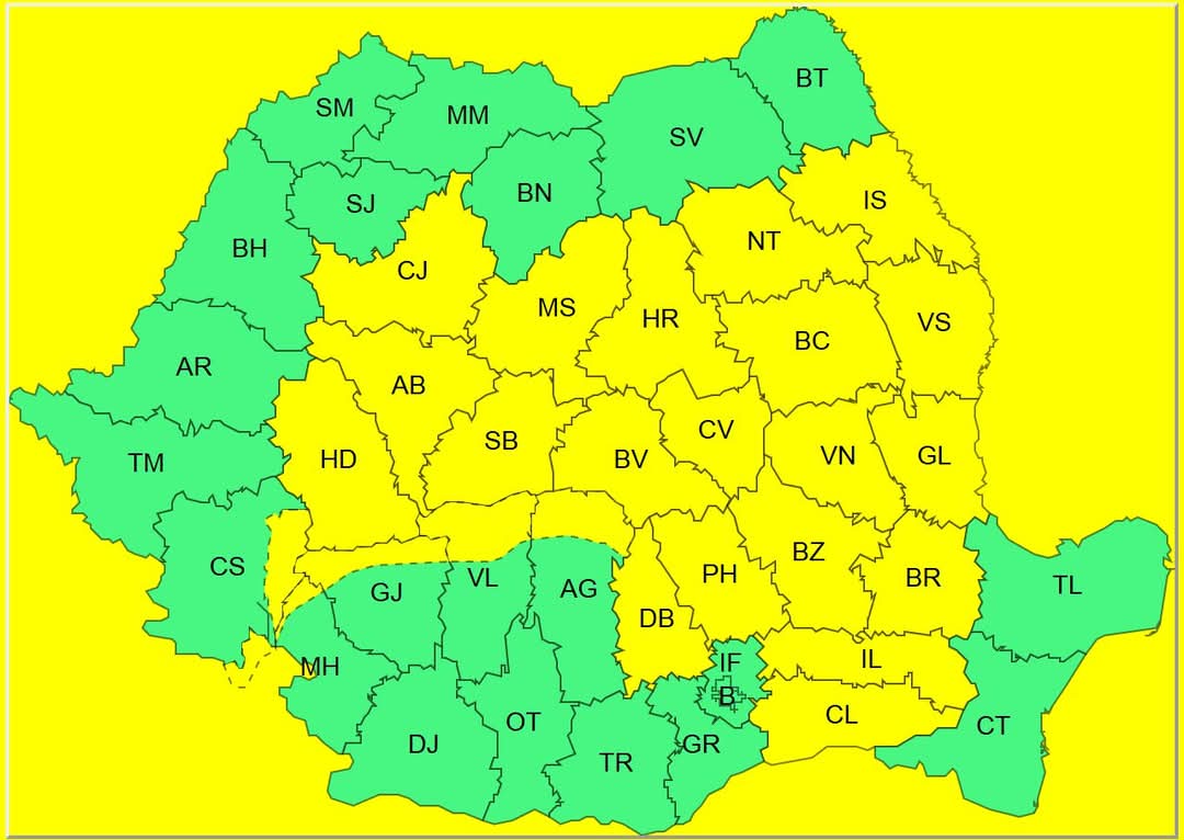 Avertizare meteo: ploi și vijelii în Dâmbovița