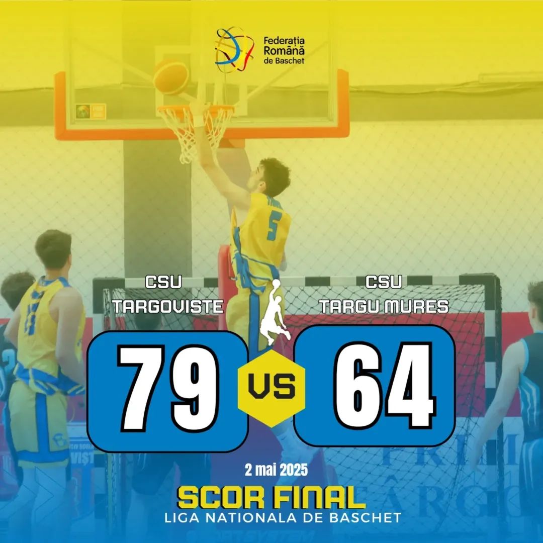 CS Universitar Târgoviște câștigă meciul 79-64