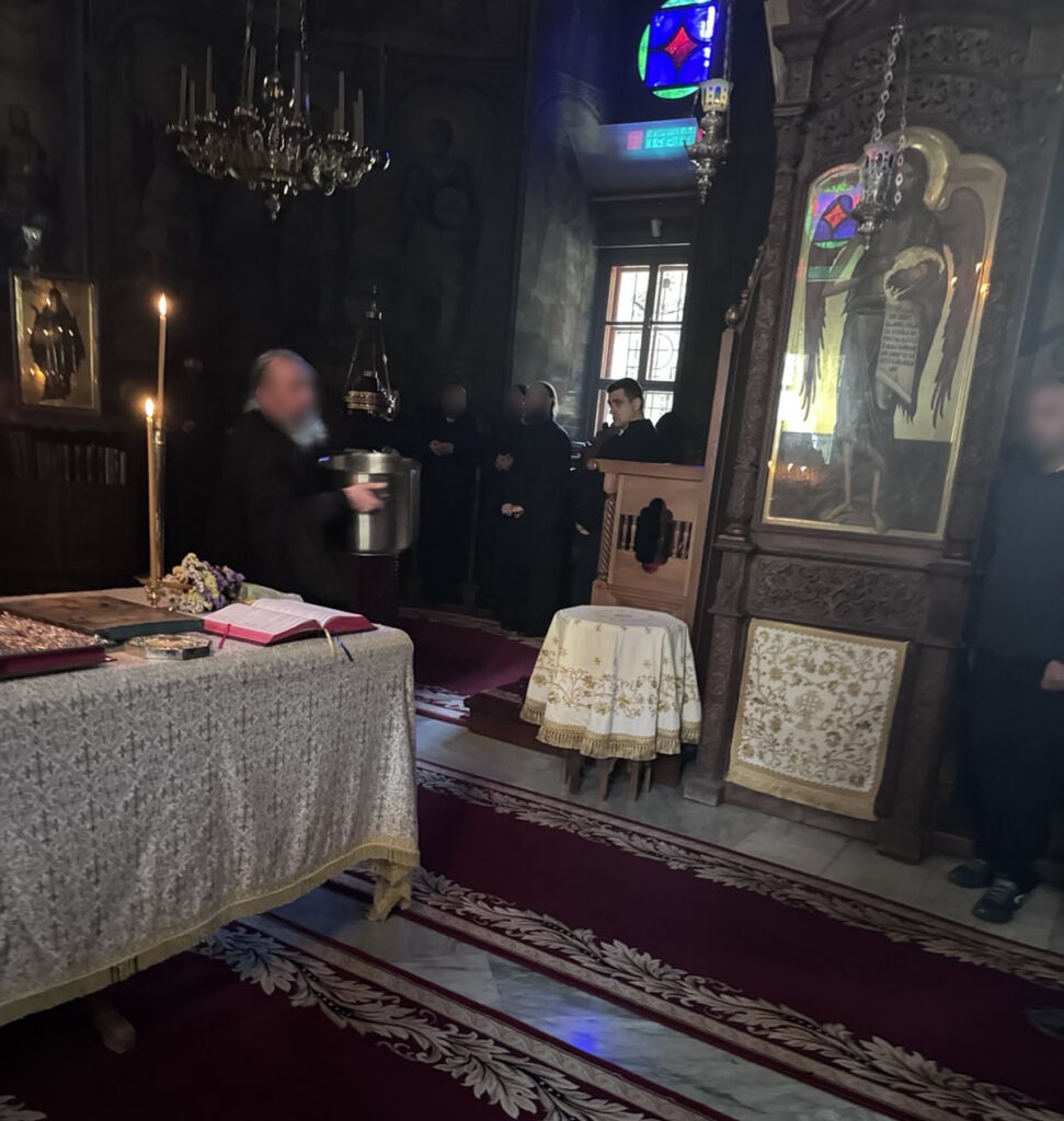 Liderul clanului Corduneanu și George Simion pe Athos