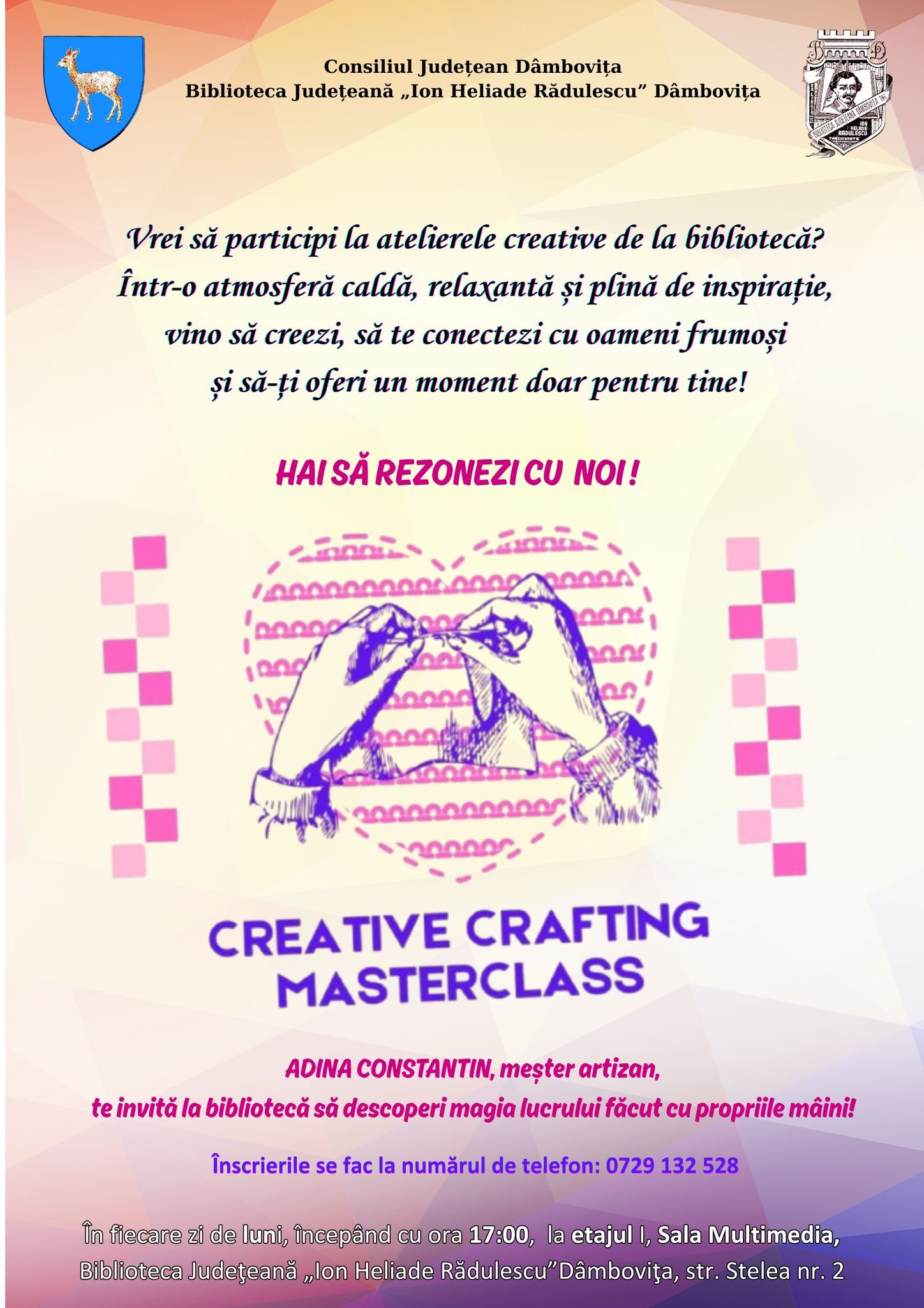 Ateliere creative la bibliotecă!