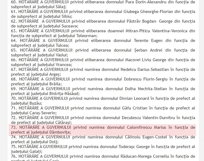 Guvernul a numit un modern prefect în Dâmbovița