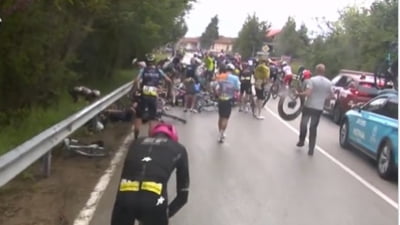 A doua căzătură în Turul Italiei