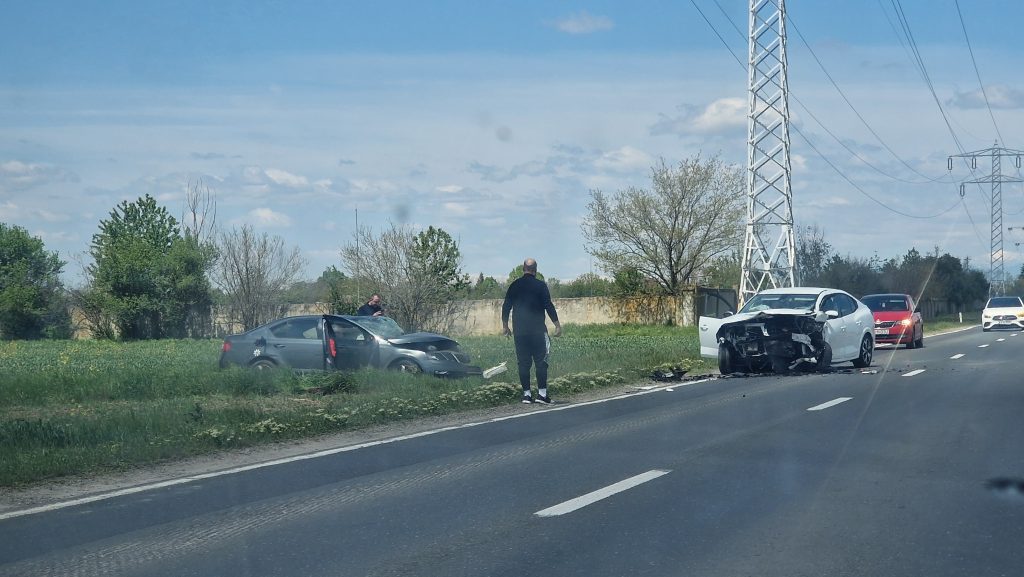 Accident pe DN 71, intrare Mircea Vodă