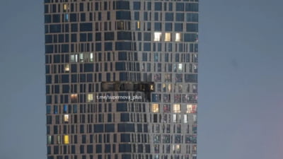 Bloc de lux din Moscova, atacat de dronă
