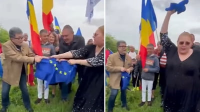 Diana Șocoacă și steagul UE: detalii VIDEO