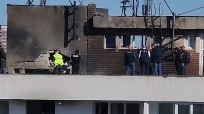 Drona rusească a căzut pe un bloc din Galați