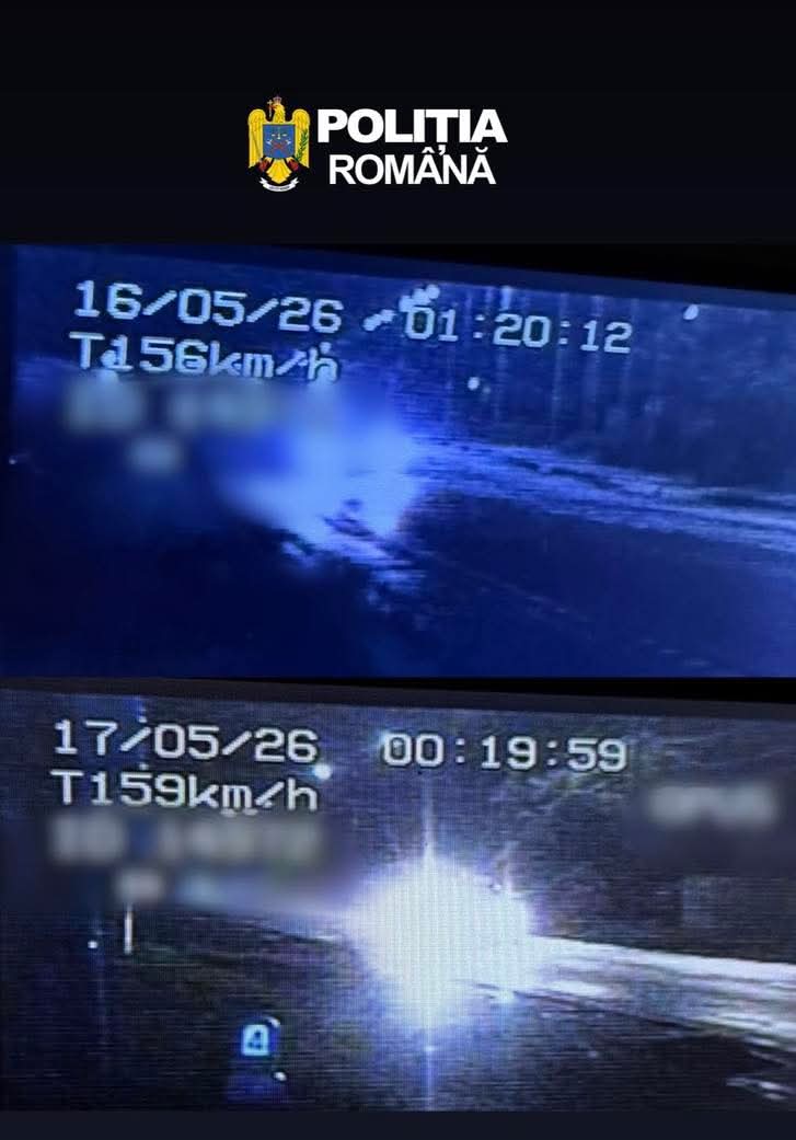 Iute extremă pe drumuri: 156 și 159 km/h