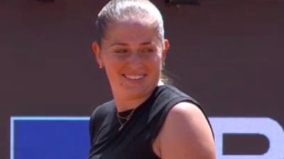 Ostapenko, gest ironic după înfrângere