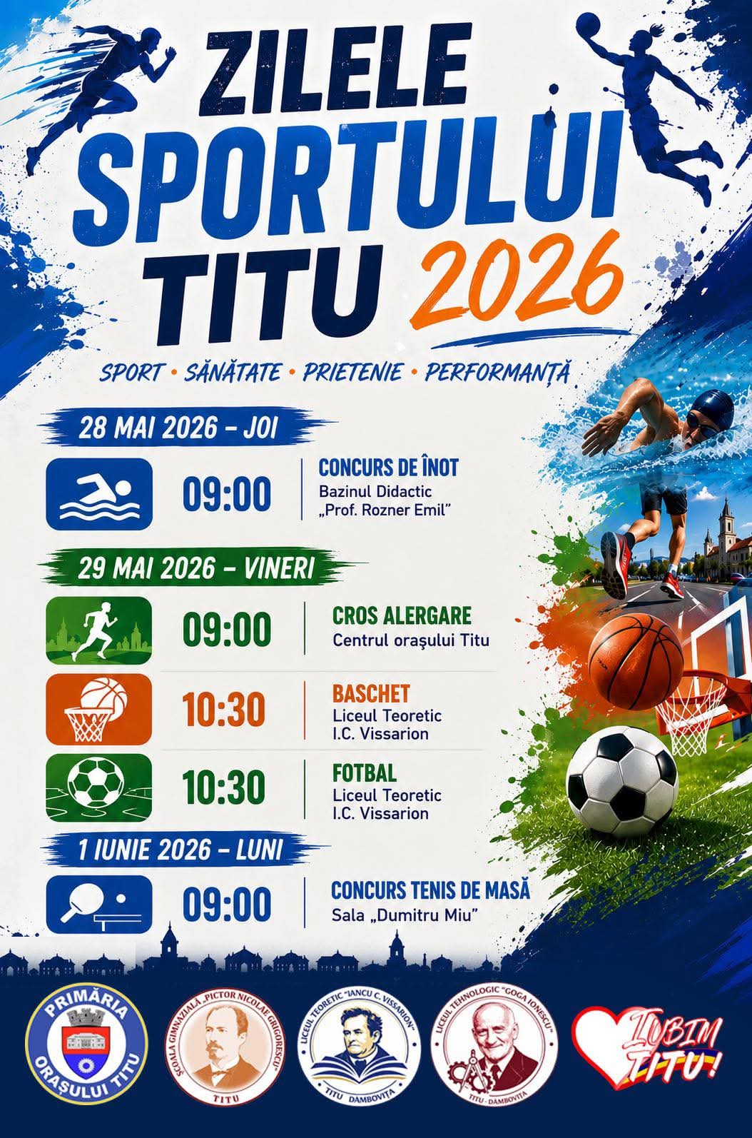 Zilele Sportului Titu 2026: competiții și energie
